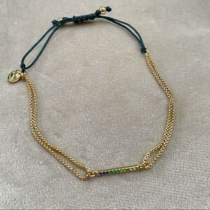 STELLA &DOT GOLD PLATED BRACELET w/ RHINESTONES‎